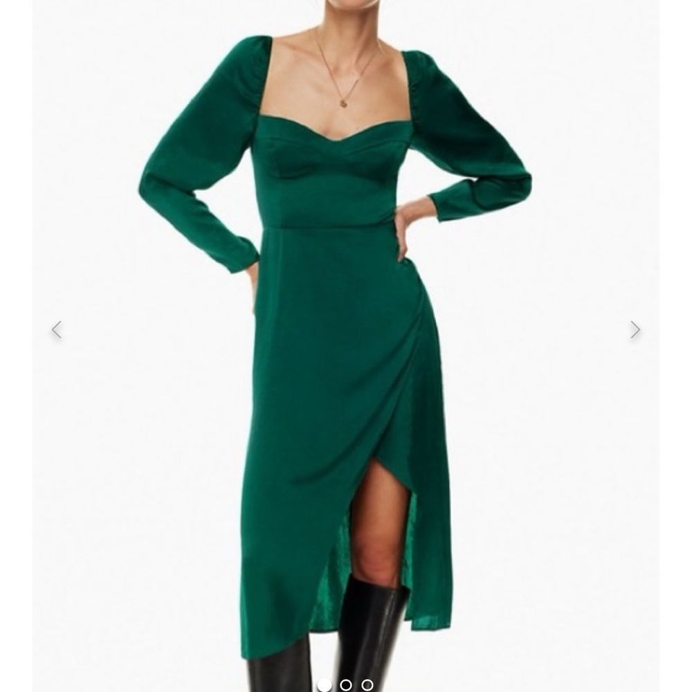 Aritzia Wilfred Masquerade Green Dress 2